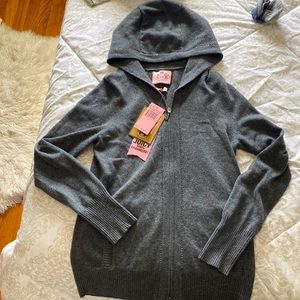 Juicy couture gray hoodie 100% cashmere